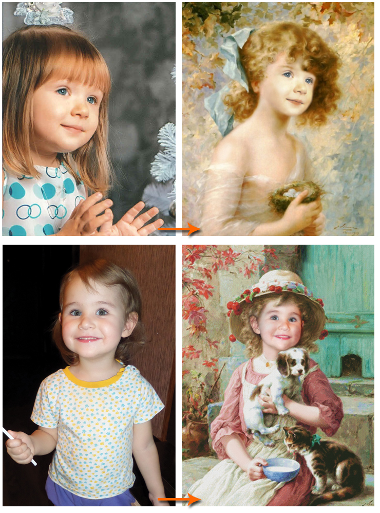 primer portretov deti
